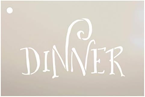 מילת סימן חתונה-ארוחת ערב-סטנסיל פאנקי מפואר על ידי סטודיו12 / תבנית מיילר לשימוש חוזר / השתמש