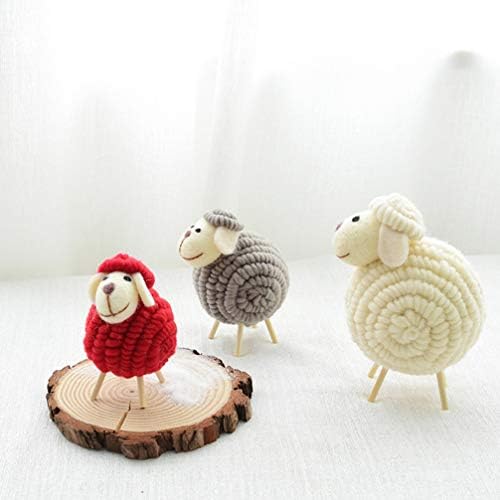 חג המולד שולחן העבודה קישוט צמר הרגיש כבשים צלמית מיני כבש צעצוע מכירה של חפצי אמנות מיני כבשים כבש קישוטי