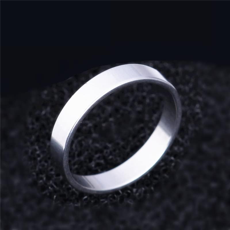 טבעות קולסו 316 ליטר 4 מ מ טבעת רצועה זעירה לגברים ואישה אופנה טבעת זנב כסף-18021