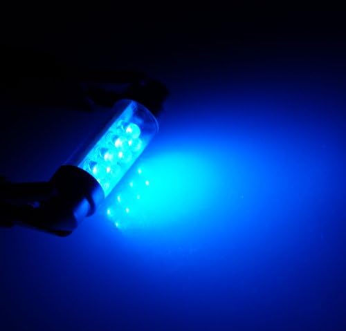 כוונוןפרוס לד-42 מ '- ב8 כיפת אור לד נורות פסטום 42 מ ' מ, 8 לד כחול סט 2 יחידות