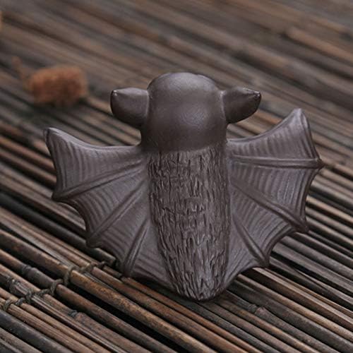 פסלוני עטלף של Sewacc קישוט קישוט פסל עטלף ליל כל הקדושים קרמיקה מלאכת חיות מחמד למשרד ביתי ציוד תה