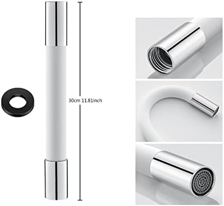 BSXGSE צינור מים אוניברסלי 360 מעלות כיפוף צינור גמיש עם מרסס ברז מתאם מאריך צינור מים מתכוונן לחדר אמבטיה