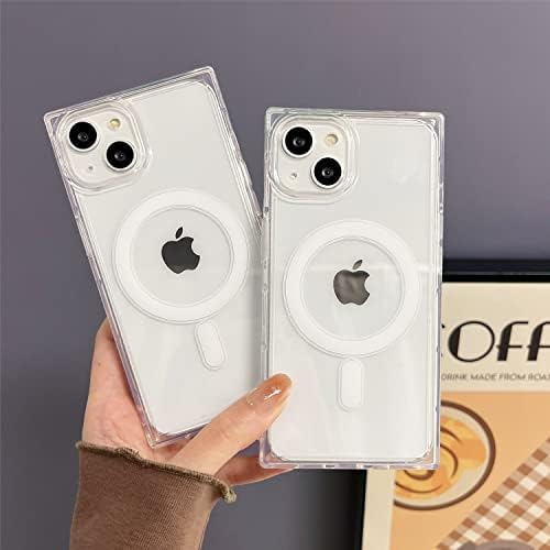 Cocomii Square iPhone 13 Pro Case - Magsafe ברורה מרובעת - תואם ל- Magsafe - Slim - Light - Glossy - שקוף ברור