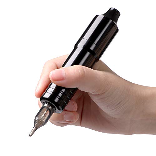 סולונג קעקוע עט רוטרי קעקוע מכונת & מגבר; איפור קבוע עט 10 ואט מנוע מחט מחסניות שחור אם128-1