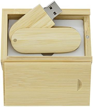 כונן הבזק USB של במבוק עץ עם קופסת עץ במבוק U