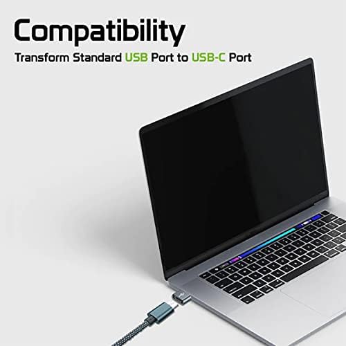 USB-C נקבה ל- USB מתאם מהיר זכר התואם ל- Oppo Reno5 Pro+ 5G שלך למטען, סנכרון, מכשירי OTG כמו