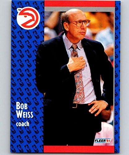 1991-92 Fleer Series 1 כדורסל 5 בוב וייס אטלנטה הוקס CO רשמית כרטיס מסחר ב- NBA