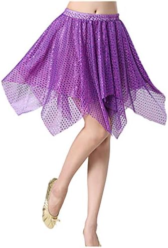 חצאית הירך לריקוד בטן נרהברג להופעה של נשים לטינית ריקוד בטן נצנצים תחפושת חצאיות לא סדירה לנשים