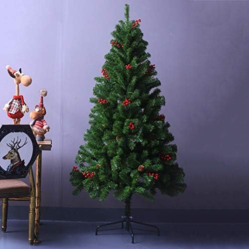 עץ חג המולד של Cywyq PVC, עצים מעוטרים לסביבה מרגישים עץ סיבים אופטי-אמיצי בעמדת מחט אורן עץ