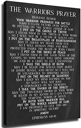 לוחם האל תפילה-ארמוט של אלוהים תפילת קיר אמנות-אפסיאנים 6-10–18-נוצרי קיר עיצוב-דאוויד פוסטר ג'רמיה