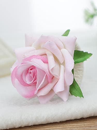 טבעות מפיות של פרחי Rehobo ורד סט של 4, מחזיק מפית מפרחי משי מלאי משי, חג ההודיה, חג המולד, ולנטיין,