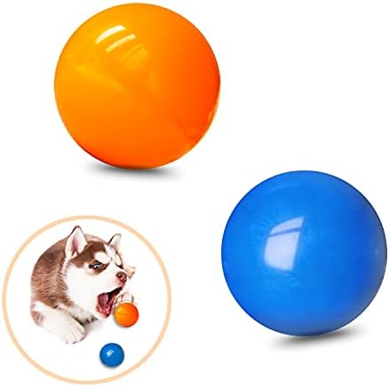 כדורי כלבים של דלדר צעצועים לעיסת גור לבקיעת שיניים, כדורי קופצים גומי מוצקים קטנים לכלבים,
