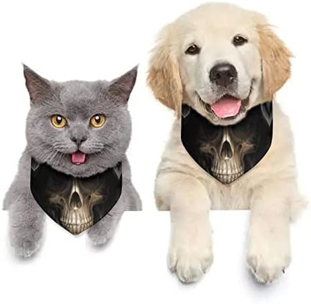 גולגולת מתה גולגולת כלב בנדנה מתכווננת צווארון חיות מחמד צעיף משולש חמוד משולש חמוד לכלבים חתולי