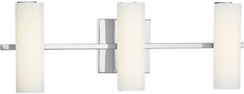 התקדמות תאורת העמודים הוביל אוסף 3-אור חרוט לבן זכוכית לוקס אמבטיה יהירות אור מלוטש כרום