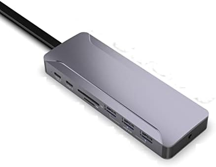 Yasez aluminum 3.0 תצוגה כפולה מחשב נייד תחנת עגינה סוג C Hub USB