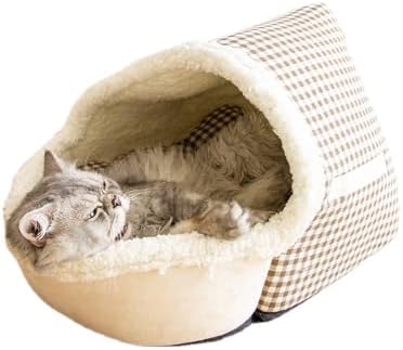 חתול קן סירה בצורת נעלי בית חתול בית נוח וחם חצי סגור חתול קן חתול יכול למתוח חתול וכלב קן כרצונו