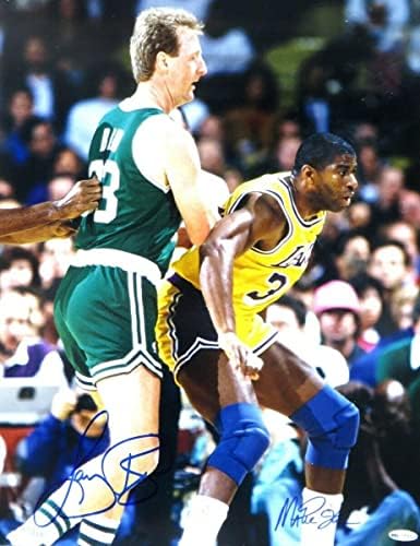 מג'יק ג'ונסון לארי ציפור חתמה על חתימה 16x20 צילום 271/500 UDA BAC35458 - תמונות NBA עם חתימה
