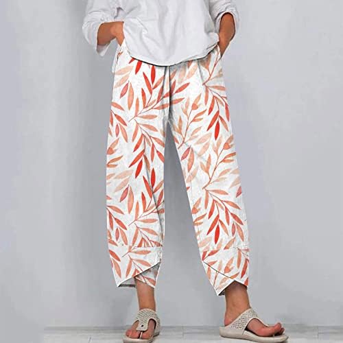 Beuu's Print's Print Beach מכנסי טרנינג קצוצים של מטען עם כיס מכנסי קפרי מזדמנים מכנסי מותניים אלסטיים
