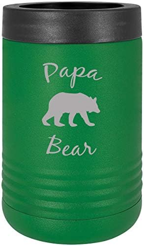 דוב פאפא נירוסטה מפלדת אל חלד מחזיק משקאות בירה מבודדים יכולים לקרר יותר, שחור
