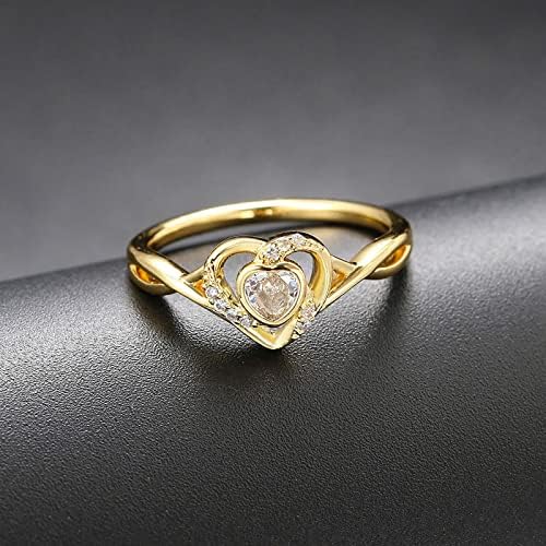 2023 חדש לב טבעת אהבת ריינסטון טבעת לנשים אהבה הולו ריינסטון טבעת משקפיים טבעת אצבע