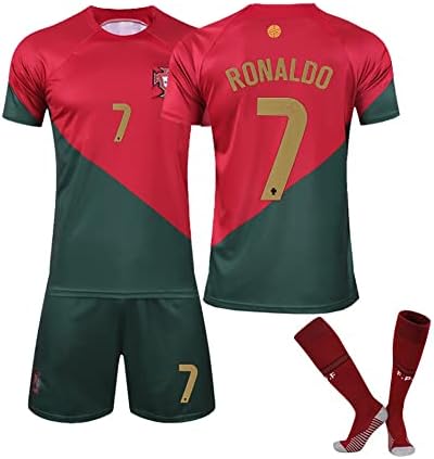 גביע העולם 2022 פורטוגל ילדים כדורגל ג ' רזי ומכנסיים קצרים וגרביים סט
