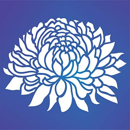 חרצית סטנסיל, 6 על 4.5 אינץ - גדול פרח פלורה אמהות קיר סטנסילים עבור ציור תבנית