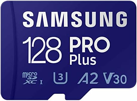Samsung Pro Plus כרטיס זיכרון MicroSD + קורא, 128GB MicroSDXC, עד 180 מגה-בייט/ש ', מלא HD ו- 4K