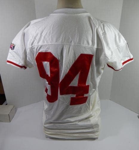 1995 סן פרנסיסקו 49ers דנה סטאבלפילד 94 משחק הונפק ג'רזי לבן 52 80 - משחק NFL לא חתום בשימוש בגופיות
