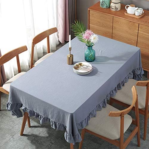 RISMART RUFLE FINEN PINEN שולחן שולחן כיסוי שולחן שולחן כחול, 140X220 סמ