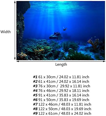 רקע האקווריום של Huhushop, שונית אלמוגים תת -ימי של HD נייר קיר קיר, אקווריום דג קיר ים, XXL תת
