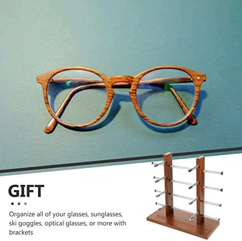 משקפי שמש דוכן תצוגת עץ משקפי מחזיק בציר שולחן משקפיים אחסון מתלה זכוכית מדף תצוגת משקפי שמש ארגונית עבור