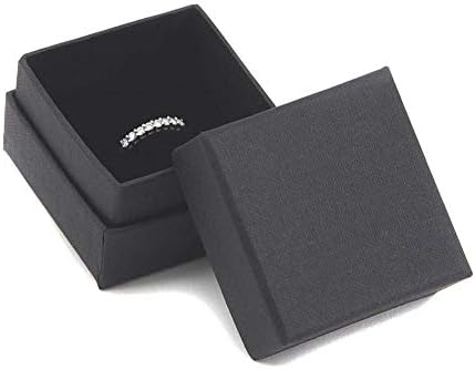 קופסת תכשיטים יוקרתית קופסא טבעת שחורה-קופסת מתנה ליום הולדת לחתונה לטבעות-קופסת מתנה קטנה ליום האהבה