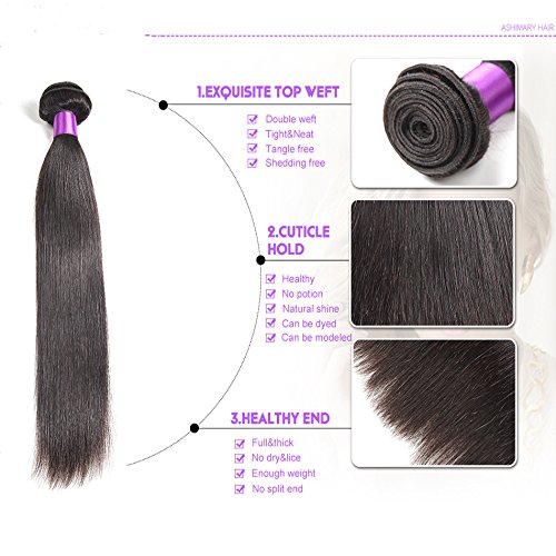 הארכת שיער באיכות גבוהה בתולה סינית רמי שיער טבעי חבילות עסקות לארוג משי ישר 3 יח ' חבילה 300 גרם