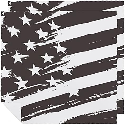 דגל אמריקאי אמריקאי שחור ושימוש חוזר במנפח חוזר מבד מפיות מושלם לחתונות קוקטייל ארוחות חג המולד מפיות מפיות