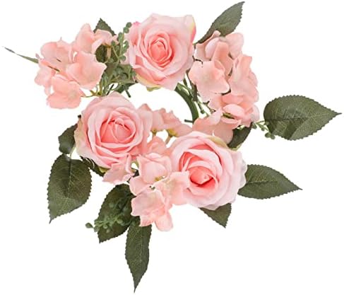 עיצוב חתונה של קאבילוק טבעות נרות פרח ורד מלאכותי