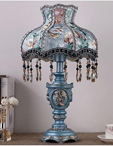 LQIFLVC מנורות שולחן כחול מסורתי סגנון וינטג 'חוף סגנון 12 אינץ