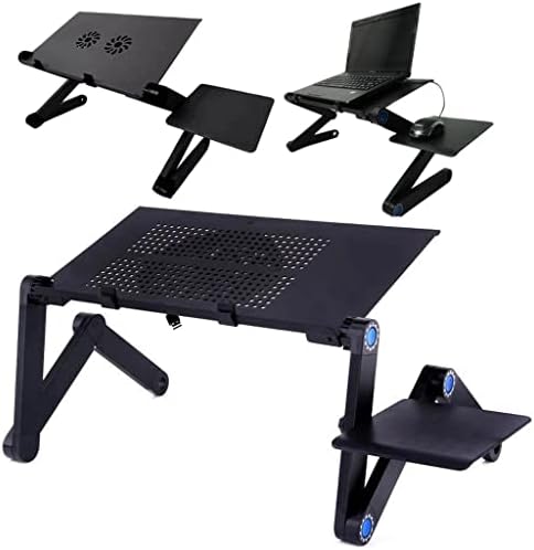 FZZDP קירור מאוורר נייד שולחן נייד שולחנות מחשב מתכווננים מתכווננים מתכווננים מעמד שולחן מיטה טלוויזיה
