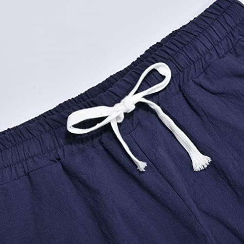 מכנסיים מזדמנים של אתקיה בגודל 16 נשים הדפס פרחוני קיץ משיכת הדפסים מכנסיים קצרים שרוך אימון מכנסי כותנה של