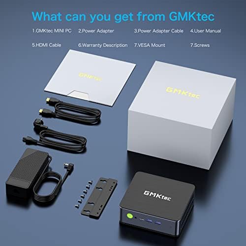 GMKTEC K1 מיני גיימינג מחשב, מחשב מיני עם Windows 11 Pro, AMD Ryzen 7 6800H, 16GB DDR5 + 512GB M.2 2280
