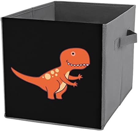 דינוזאור T-Rex פחי אחסון מתקפלים יסודות קוביות אחסון בדים קופסאות מארגנים עם ידיות