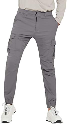 מכנסי מטען לטיולים בגברים של Puli מכנסיים רזים מתאימים רצים רוכבים רכיבה על מכנסיים חיצוניים אטומים