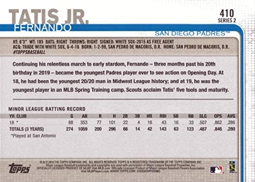 2019 טופס בייסבול 410 פרננדו טטיס ג'וניור כרטיס טירון