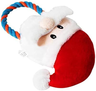 קישוט חג המולד של XIOS 2022 סאונד מובנה בובה עבור כלבי חג מולד מצחיקים וקישוט מחיות מחמד ותלייה חרוזי