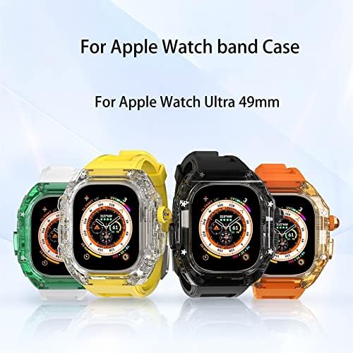 DFAMIN עבור Apple Watch Ultra 49 ממ פס סדרה 8 7 6 6 5 4 SE צמיד רצועת צמיד שעון שעון מוט ערכה מחוספסת