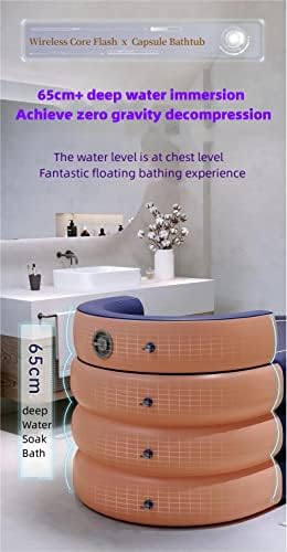 אמבטיה למבוגרים מתנפחים עם משאבת אוויר חשמלית אלחוטית, מתאימה לאמבט מים חמים ואמבט קרח