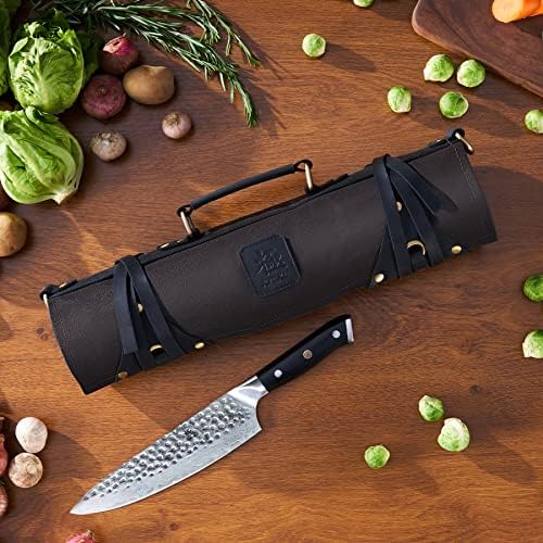 סדרת קיוקו דיימיו סכין נקירי + סכין שף מקצועית תיק רול שחור