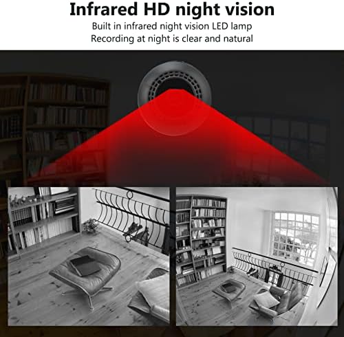 מצלמה ביתית של Yosoo WiFi, מצלמת הגנה 1MP אינפרא אדום אזעקה מרחוק ניטור קול מעקב אחר אחסון נתונים מצלמת