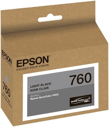 Epson T760720 Ultrachrome HD Light Light Black Cappy Cappy Dipridge Ink