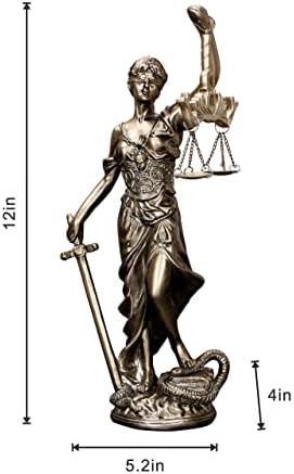 גברת צדק של טייבלי פסל ליידי צדק פסל אלת עיוורת של פסלת הצדק 12 אינץ