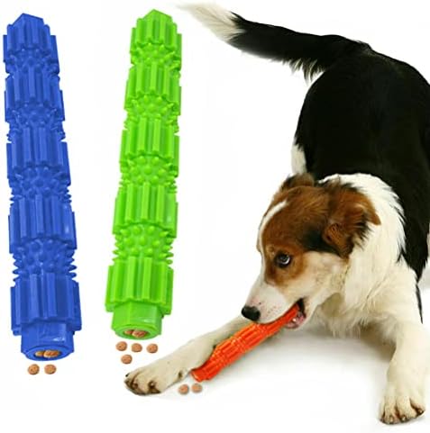 אטרוסטור 3 צעצועים לכלבים, גורים בקיעת שיניים צעצועים צחצוח כלבים מקלות שיניים מנקה גומי טבעי